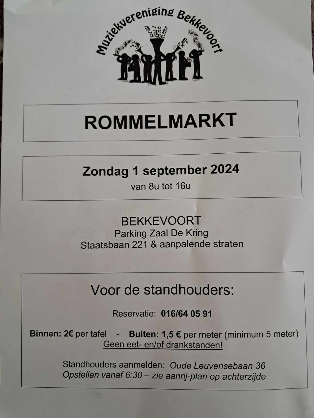 Rommelmarkt Muziekvereniging Bekkevoort