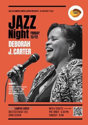 Live Jazz Concert @ Campus Corso Leuven presents an unforgettable evening in style with Deborah J.