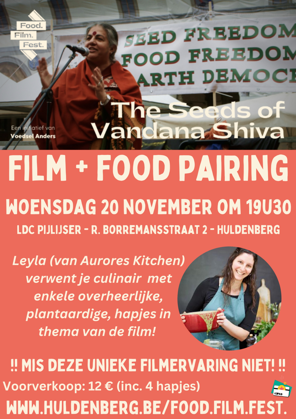 Food.Film.Fest: THE SEEDS OF VANDANA SHIVA + hapjes door Aurores Kitchen