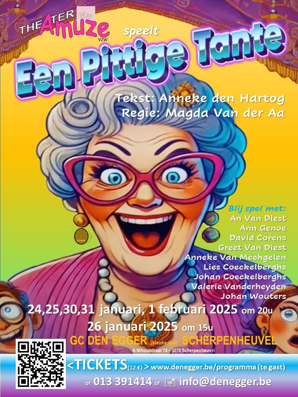 Theater AMUZE speelt "Een Pittige Tante'"