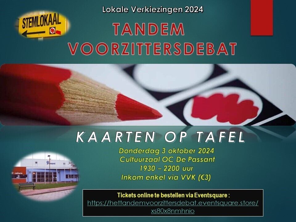 Kaarten op tafel - tandem voorzittersdebat